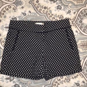 Never Worn! Navy & White Polka Dot Shorts, Size 4